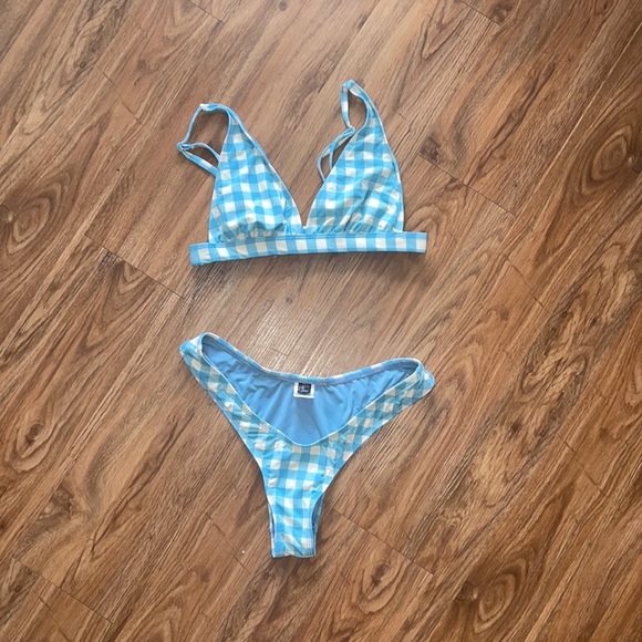 Fashion Nova Swim 2 Piece Blue And White Bikini Fashion Nova Poshmark